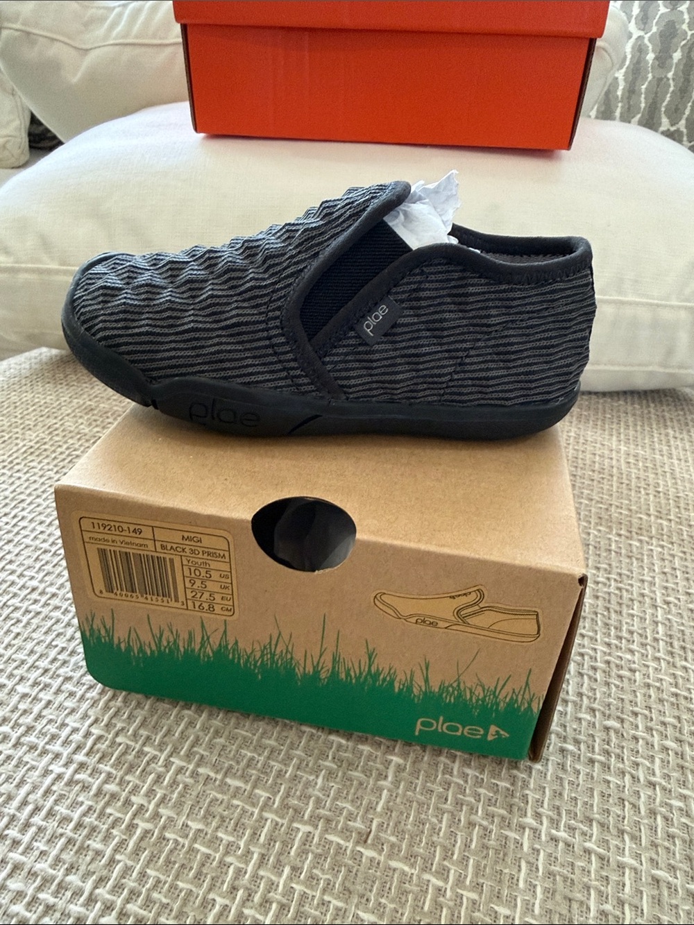 Plae Kids MIGI Slip-On Shoe black 3D prism